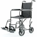 Global Industrial Transport Chair, 19inW Seat, Black 695986